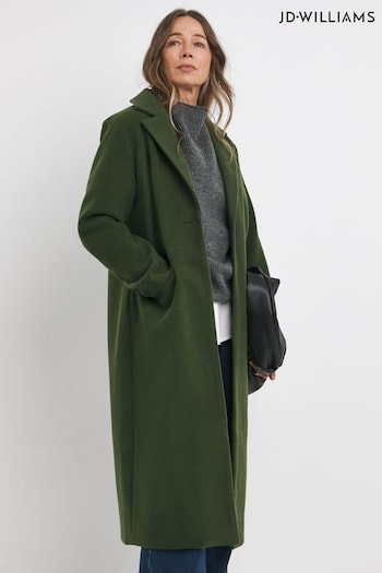 JD Williams Green Wool Lined Coat (AM4783) | £75