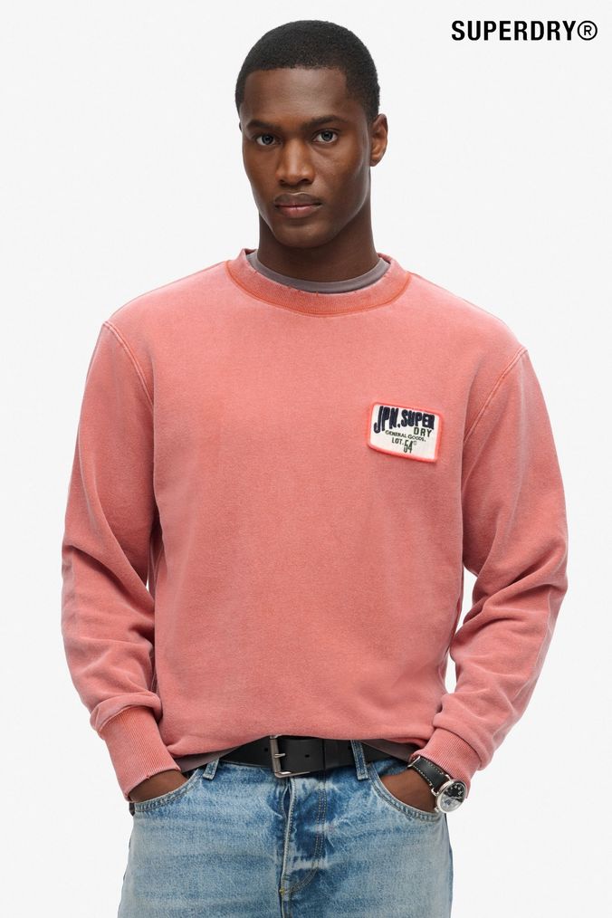 Buy Men s Superdry Pink Sweatshirtsandhoodies Online Next UK