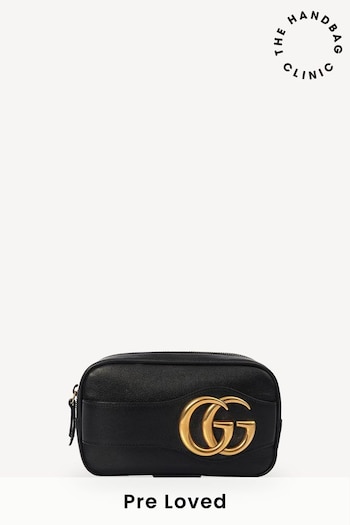 Gucci Black Leather Dahlia Clutch (AM6115) | £725