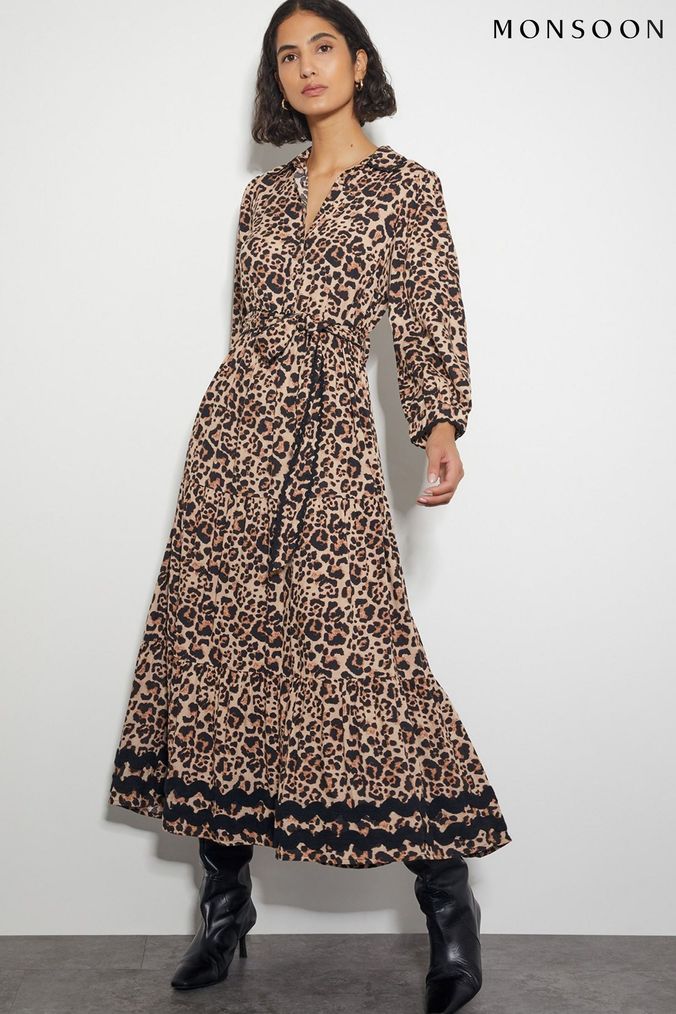 Monsoon lana leopard print dress shop