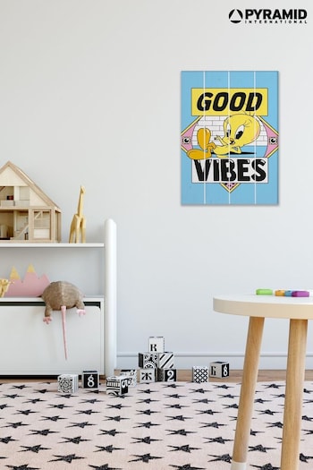 Pyramid International Blue Looney Tunes Good Vibes Wooden Wall Art (AM7551) | £30