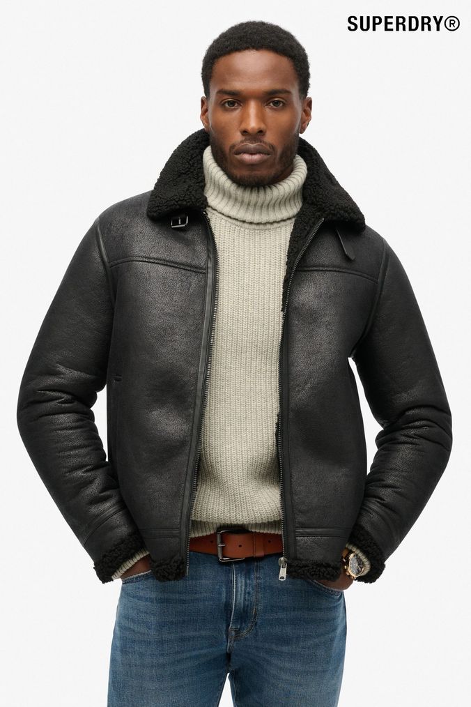Next black aviator jacket store