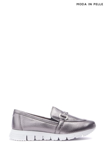 Moda in Pelle Blue Francie Sporty Snaffle Trim Loafers (AM7994) | £89