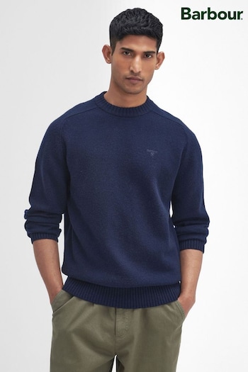 Barbour® Blue Grangetown Crew Jumper (AM8021) | £90