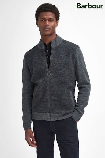 Barbour® Grey Balwen Zip Knitted Jumper (AM8035) | £169