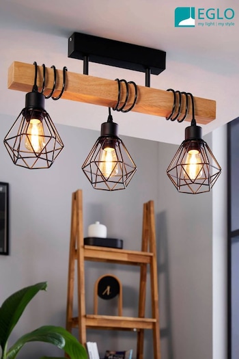 Eglo Black Townshend 5 Caged Ceiling Light (AM8091) | £85
