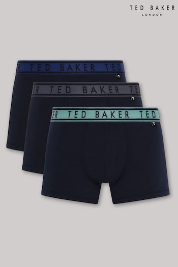 Ted Baker Blue Cotton Trunk 3 Pack (AM8120) | £39