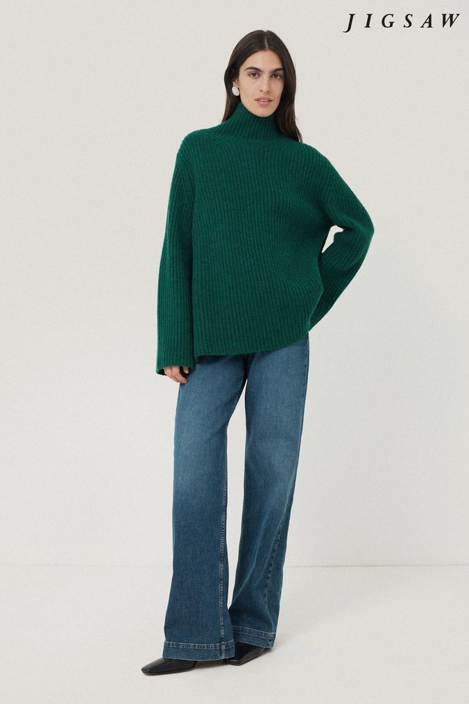 Buy Women s Jumpers Green Jigsaw Knitwear Online Next UK