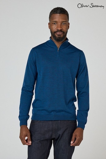 Oliver Sweeney Merino Wool Quarter Zip Jumper (AM8908) | £129