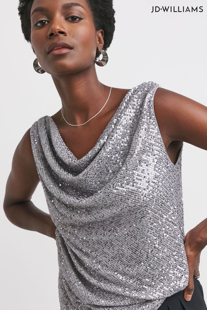 Buy Women s Vests Silver Tops Online Next UK