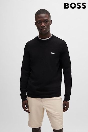 BOSS Black Dark Logo Cotton Blend Jumper (AM9306) | £129