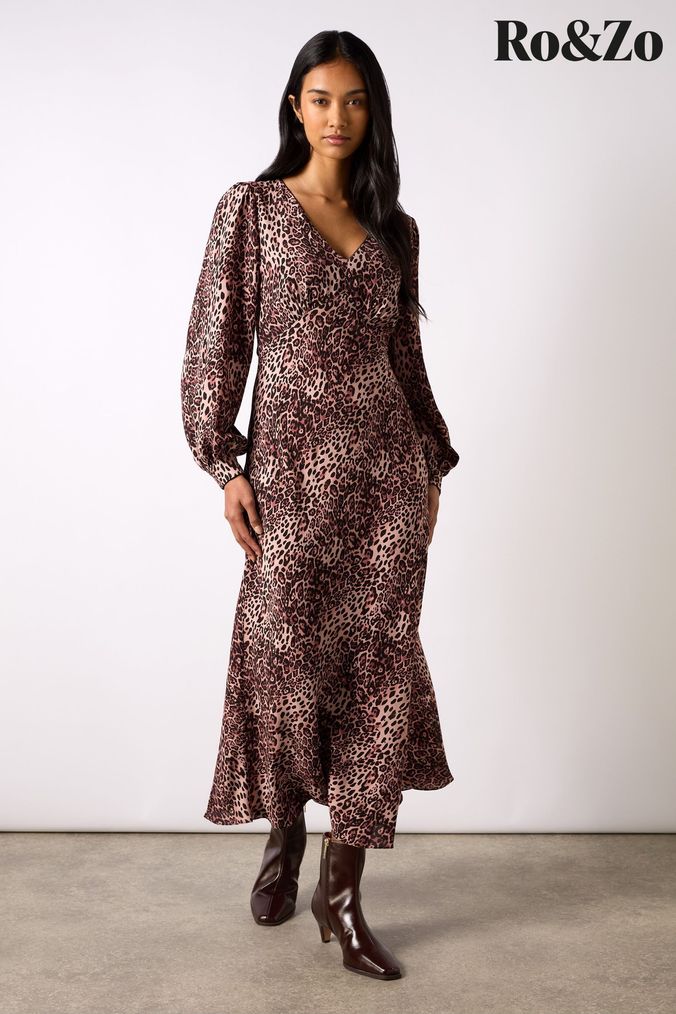 Next pink leopard dress hotsell