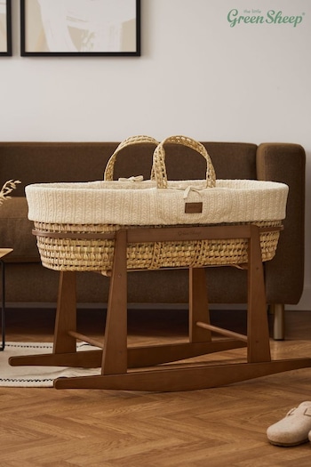 The Little Green Sheep Walnut Moses Basket Rocking Stand (AM9594) | £40