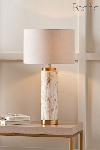 Pacific Natural Effect Ceramic Tall Table Lamp (AN1124) | £80