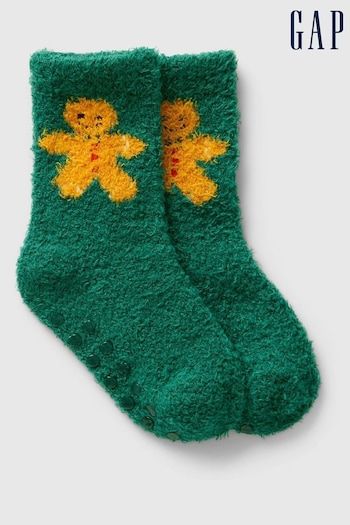 Gap Green Gingerbread Cosy Christmas Socks (Newborn-5yrs) (AN1158) | £3