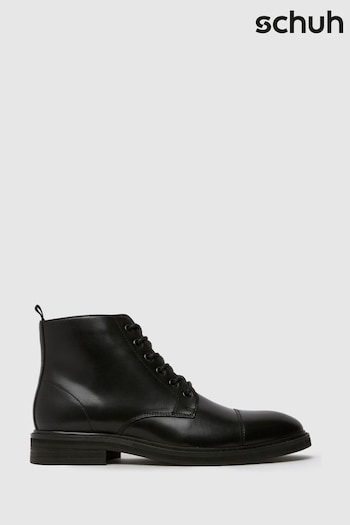 Schuh Darwin Leather Lace Up Black Shoes (AN1823) | £75