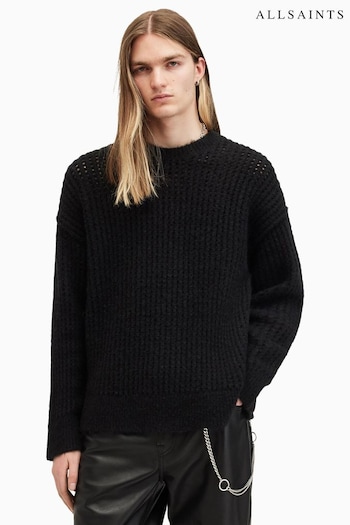 AllSaints Black Harlen Crew Jumper (AN1840) | £139