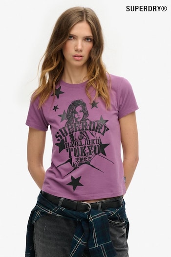 Superdry Purple Pop Archive Super Fitted T-Shirt (AN2109) | £27