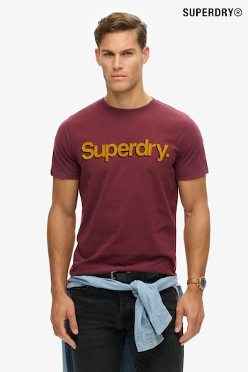 Superdry Purple Classic Core Logo Shadow T-Shirt (AN2110) | £30