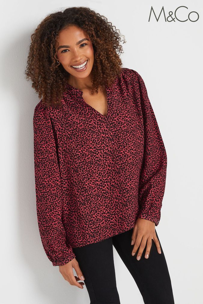 Buy Women s Red Animal Print Tops Online Next UK