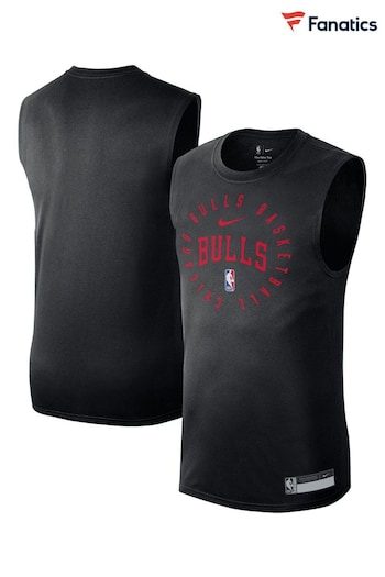 Fanatics NBA Chicago Bulls Practice Sleeveless Black Top (AN2725) | £33