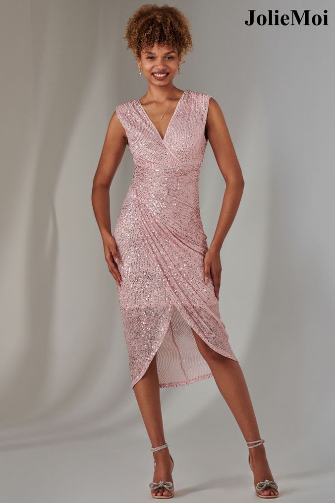 Next pink sequin dress store