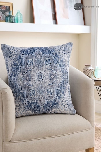 Origin Rug Collection. Blue Washable Garda Cushion (AN3412) | £18