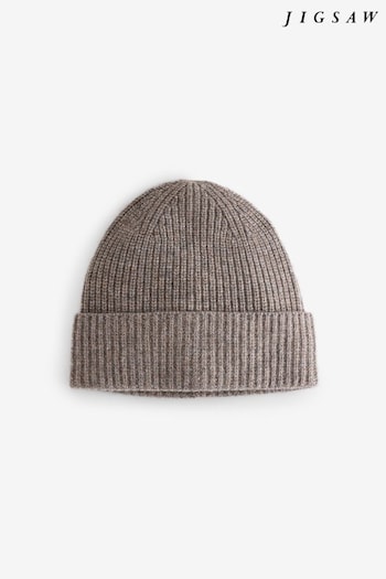 Jigsaw Cream Wool Cashmere Blend Beanie (AN3686) | £65