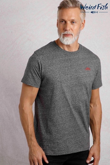 Weird Fish Grey Fished Branded Cotton T-Shirt (AN3786) | £25