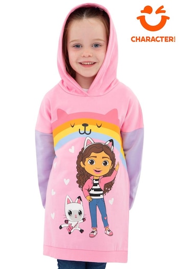 Character Pink Dream Works Gabbys Dollhouse Longline 100% Cotton Hoodie (AN4597) | £18