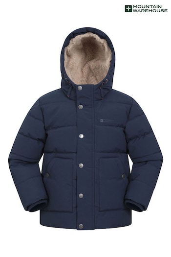 Mountain Warehouse Blue Kids Manta Borg Lined Padded Jacket (AN4915) | £60