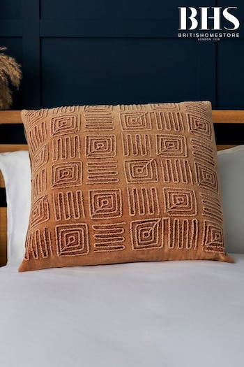 BHS Terracotta Stephanie Acid Wash Cushion (AN5261) | £18