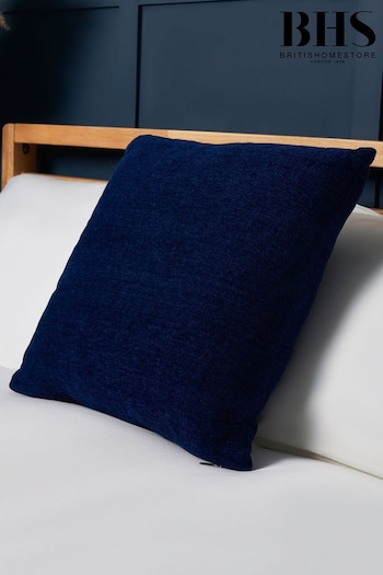 BHS Navy Chenille Cushion (AN5283) | £16