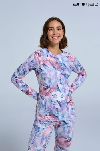 Animal Pink Womens Piste Printed Thermal Top (AN5311) | £28