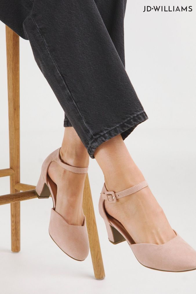 T strap pumps low heel deals