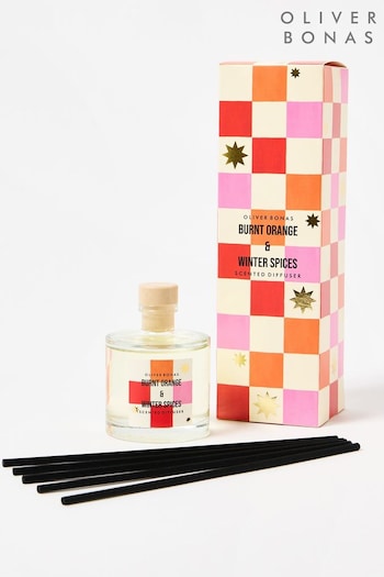 Oliver Bonas Multi Burnt Orange  Winter Spices Scented Christmas Ree Diffuser (AN7179) | £25