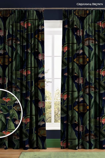 Graham & Brown Sea Blue Aquarium Made to Measure Curtains (AN7183) | £119