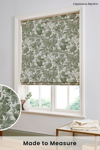 Graham & Brown Sage Green Enzia Made to Measure Roman Blind (AN7256) | £99