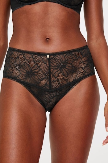 KBX Black Alice Lace High Rise Brazilian Knickers (AN7313) | £12