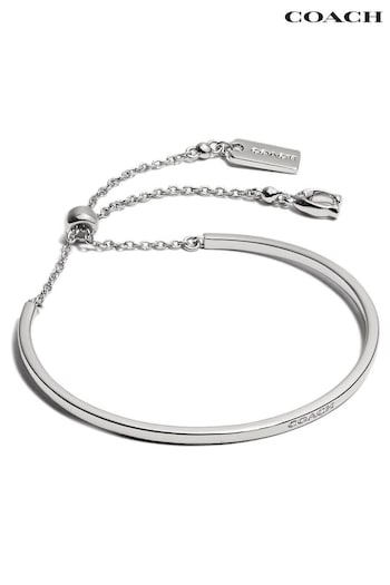 COACH Silver Tone Slider Bangle Bracelet (AN7853) | £75