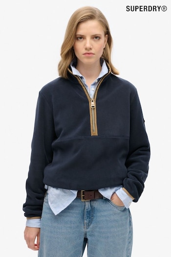 Superdry Blue Estate Half Zip Fleece (AN8669) | £70