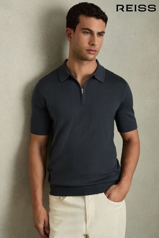 Mens Short Sleeve Knitted Polo Shirts Next Official Site