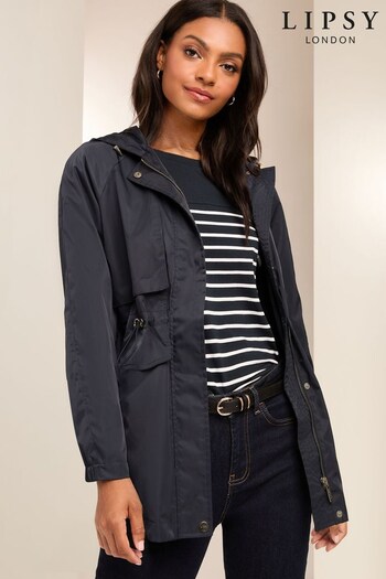 Lipsy Navy Blue Shower Resistant Raincoat (AN9790) | £72