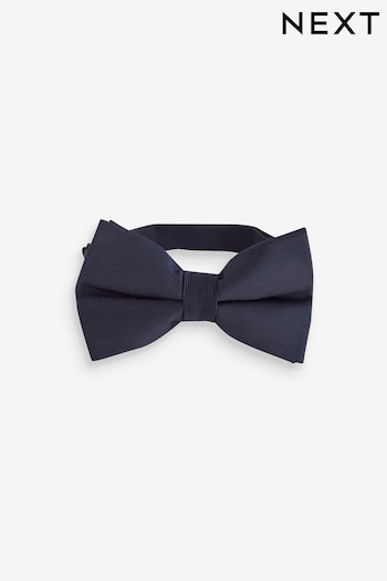 Navy Blue Recycled Polyester Twill Bow Tie (ANY888) | £9