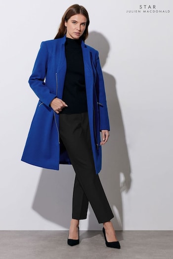 Star by Julien MacDonald Blue Zip Detail Coat (AP4237) | £124