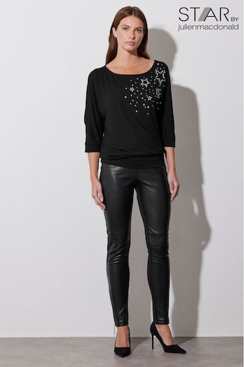 Star by Julien MacDonald Black Diamante Star Detail Top (AP4299) | £45