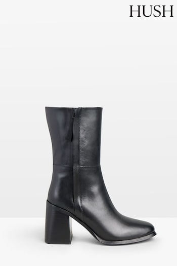 Hush Black Finch Leather Boots (AP5367) | £95