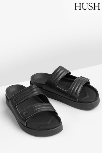 Hush Black Glyn Leather Sandals (AP5390) | £45