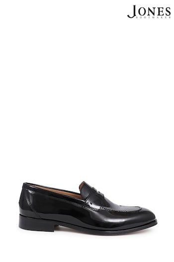 Jones Bootmaker Rake Leather Black Loafers (AP5708) | £120