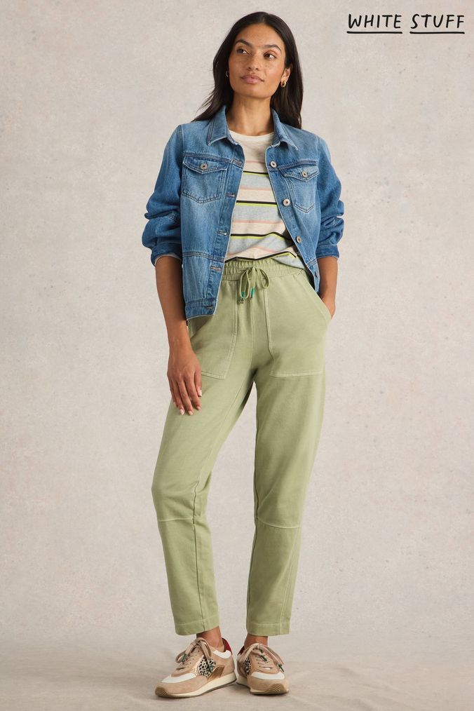 White stuff denim joggers deals